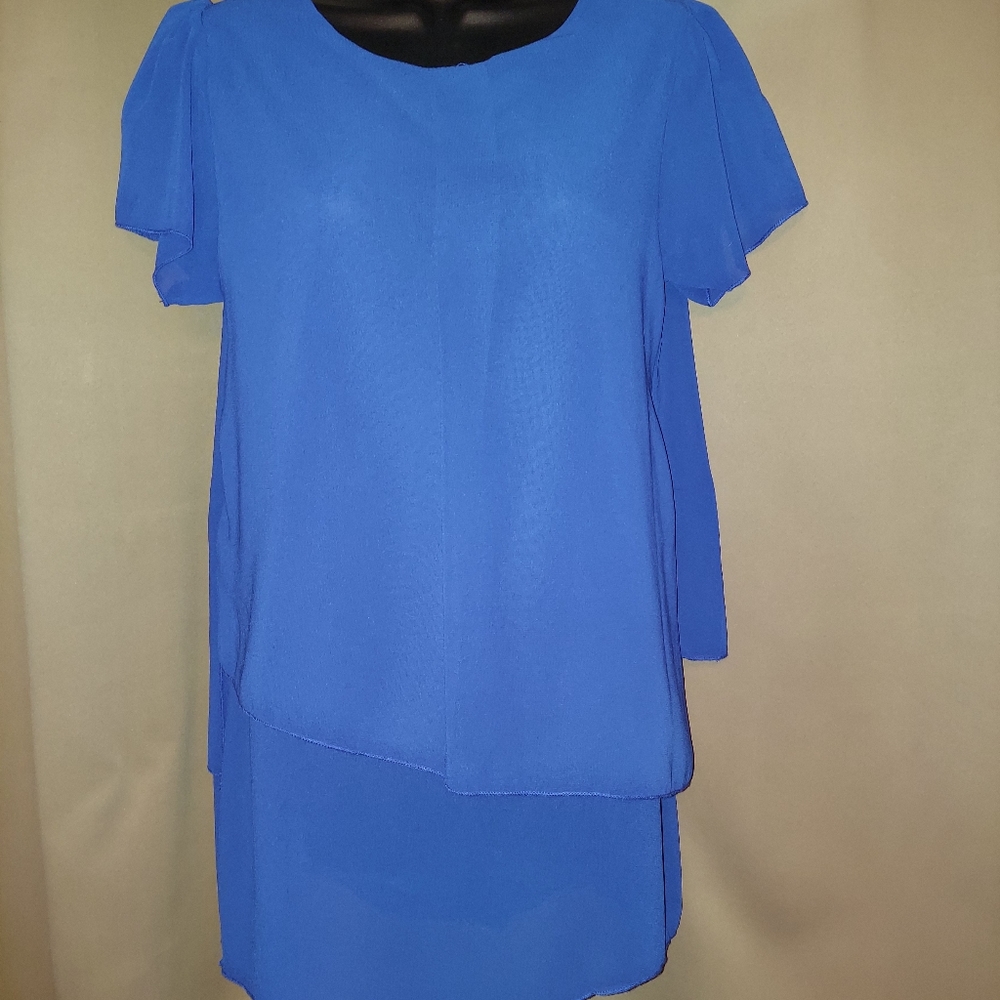 Fashion royal blue blouse